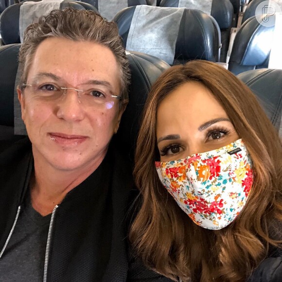 Casada com Boninho, Ana Furtado tem usado máscara durante tratamento contra o câncer