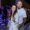 Fernando Medeiros e a mulher, Aline Gotschalg, marcaram presença na festa da promoter Carol Sampaio nesta sexta-feira, 10 de agosto de 2018
