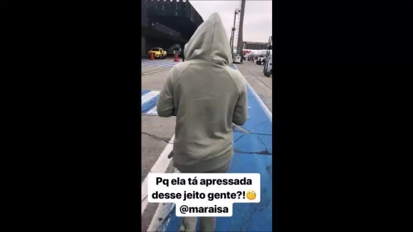Maiarou mostrou o reencontro da irmã, Maraisa, com noivo, Wendell Vieira, nesta segunda-feira, 13 de agosto de 2018