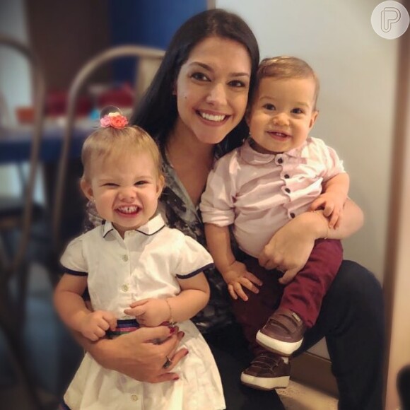Thais Fersoza compartilhou uma foto encantadora com os filhos, Melinda e Teodoro
