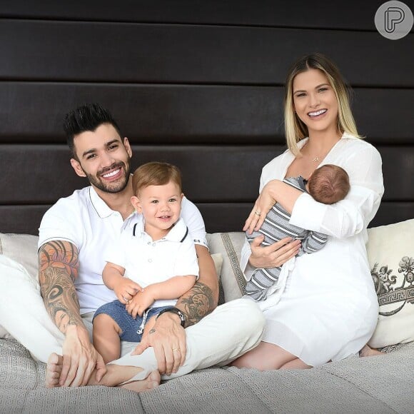 Andressa Suita deu à luz Samuel, segundo filho com Gusttavo Lima, há um mês