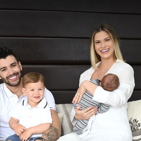 Andressa Suita deu à luz Samuel, segundo filho com Gusttavo Lima, há um mês