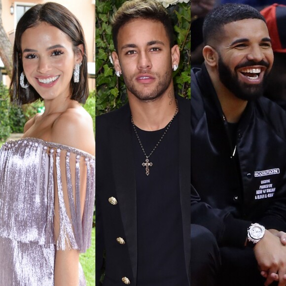 Bruna Marquezine brinca em publicação de Neymar com foto do namorado e Drake no Instagram