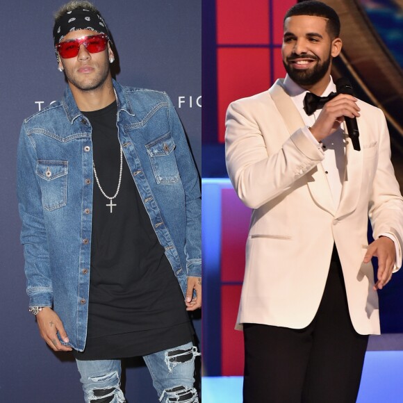 Neymar posou com Drake e compartilhou a imagem em seu perfil pessoal no Instagram nesta segunda-feira, dia 3 de setembro de 2018