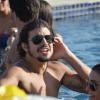 Caio é só animação na festa da piscina em Salvador
