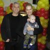 Ana Hickmann leva o filho, Alexandre Jr, para o aniversário de 1 ano de Bento, filho da top Carol Trentini em São Paulo, neste sábado, 9 de agosto de 2014