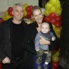 Ana Hickmann leva o filho, Alexandre Jr, para o aniversário de 1 ano de Bento, filho da top Carol Trentini em São Paulo, neste sábado, 9 de agosto de 2014
