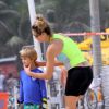 Fernanda Lima e Rodrigo Hilbert levaram so filhos na praia do Leblon, Zona Sul do Rio de Janeiro, na tarde deste domingo, 10 de agosto de 2014