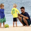 Fernanda Lima e Rodrigo Hilbert levaram so filhos na praia do Leblon, Zona Sul do Rio de Janeiro, na tarde deste domingo, 10 de agosto de 2014