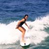 Isabella Santoni pegou ondas na Praia de Ipanema nesta quinta-feira, 13 de setembro de 2018