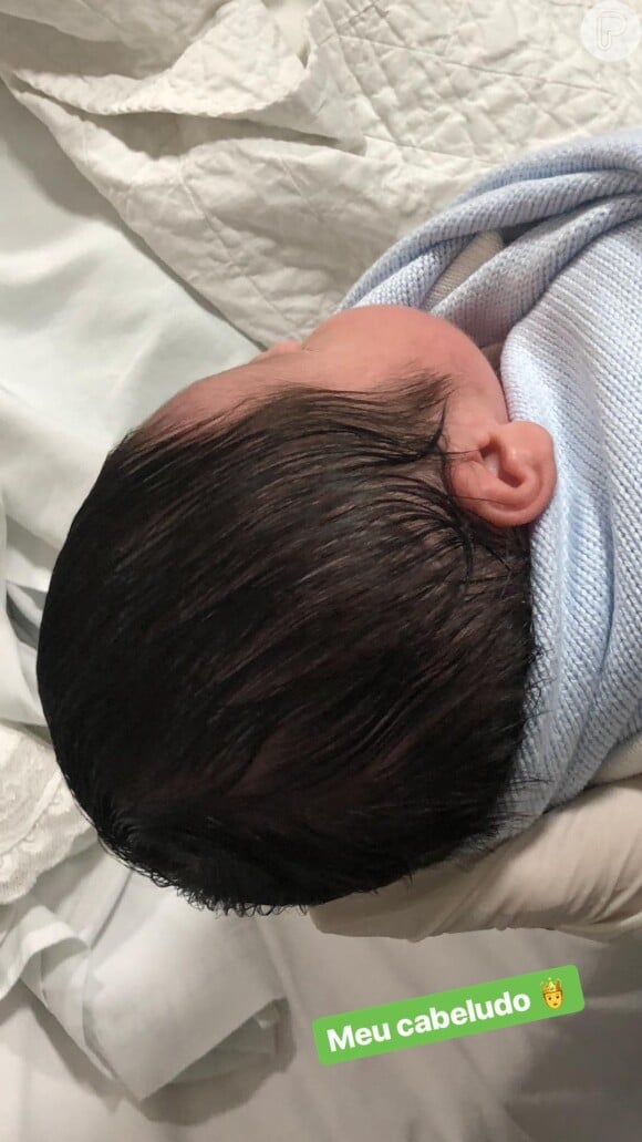 Wesley Safadão mostrou foto do cabelo do filho Dom no Instagram