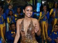 Gleici Damasceno, com look decotado, mostra samba no pé em evento de carnaval