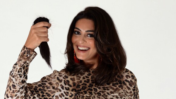 Antes de viajar, Juliana Paes doa cabelo para sua campanha 'Fios pro bem'