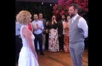 Luiza Possi e o noivo, Cris Gomes, dançam valsa em casamento