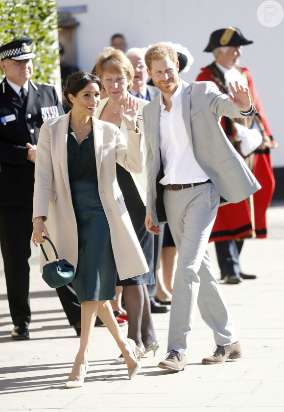 Meghan Markle e príncipe Harry visitaram Sussex, na Inglaterra, nesta quarta-feira, 3 de outubro de 2018