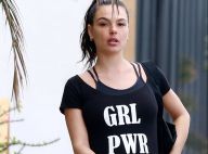 Aos 8 meses, Isis Valverde exibe barriga de gravidez após academia no Rio. Fotos