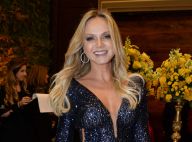 Eliana escolhe vestido decotado com brilhos para casamento de chef, em São Paulo