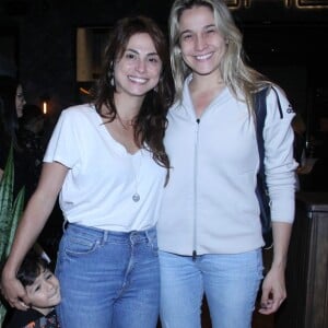 Fernanda Gentil e a namora, Priscila Montandon, prestigiaram a inauguração do restaurante Sal Gastronomia, do chef Henrique Fogaça, no shopping Village Mall, na zona oeste do Rio, nesta segunda-feira, 8 de outubro de 2018