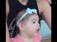 José Loreto mostra filha, Bella, com roupa de Débora Nascimento quando bebê