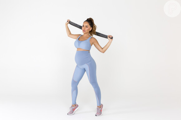 Sabrina Sato lançou uma linha fitness especialmente para grávidas em parceria com a marca Alto Giro