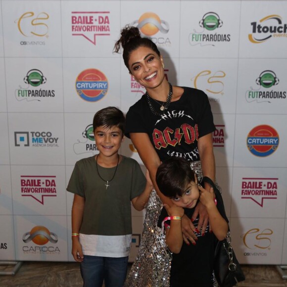 Juliana Paes já é mãe de Pedro, de 7 anos, e Antônio, de 5