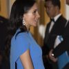De vestido longo, Meghan Markle evidencia gravidez durante jantar de gala em Suva, Fiji, na Oceania, nesta terça-feira, 23 de outubro de 2018