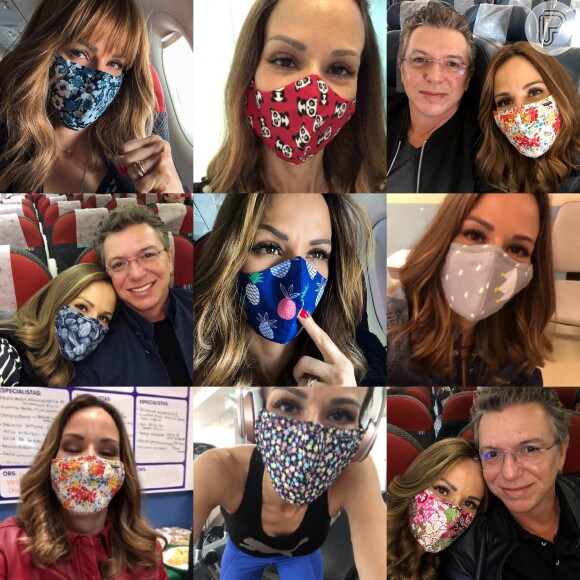 Máscaras de saúde com estampas divertidas e coloridas ganharam visibilidade com a apresentadora Ana Furtado, que usou as peças durante o período de tratamento contra o câncer de mama