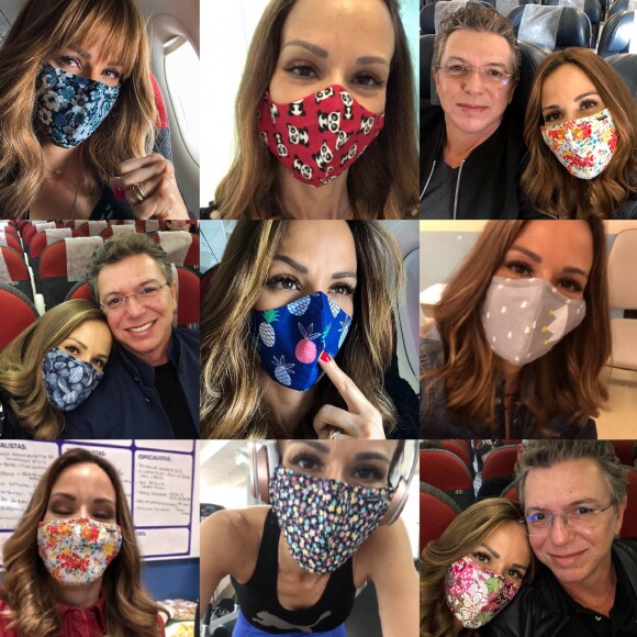 Máscaras de saúde com estampas divertidas e coloridas ganharam visibilidade com a apresentadora Ana Furtado, que usou as peças durante o período de tratamento contra o câncer de mama
