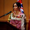 Meghan Markle fez seu primeiro discurso durante uma viagem real