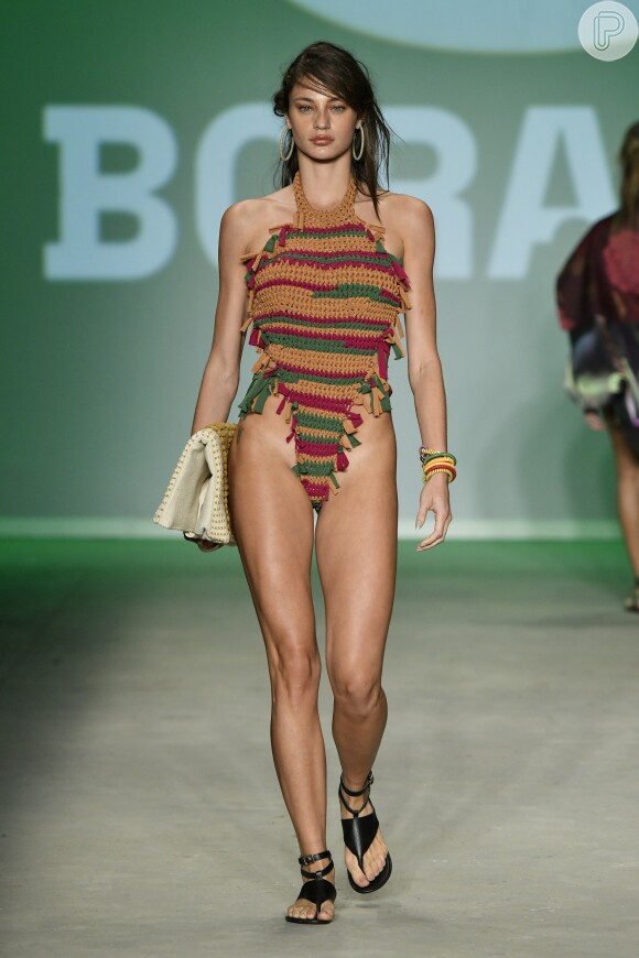 A Borana, também do projeto top 5, foi outra das marcas que investiram no crochê