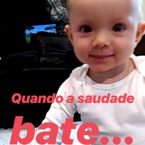 Eliana tem matado a saudade da filha, Manuela, através de ligações de vídeo