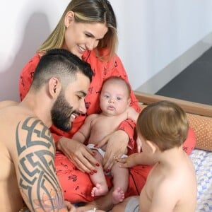 Andressa Suita e Gusttavo Lima sempre compartilham momentos com os filhos no Instagram