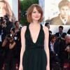 Emma Stone exibe novo visual e brilha com vestido da grife Valentino, no Festival de Veneza, em 27 de agosto de 2014