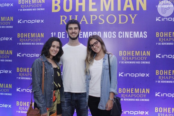 Vinícius Bonemer e a irmã Beatriz na pré-estreia do filme 'Bohemian Rhapsody', no Cine Roxy, em Copacabana, nesta quarta-feira, 31 de outubro de 2018