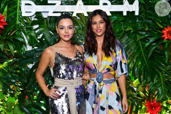 Giovanna Lancellotti e Yanna Lavigne marcaram presença no lançamento da nova coleção da Dzarm, em São Paulo, nesta terça-feira, 6 de novembro de 2018