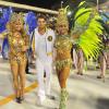 Marcelo Serrado curtiu o Carnaval da São Clemente, no Rio