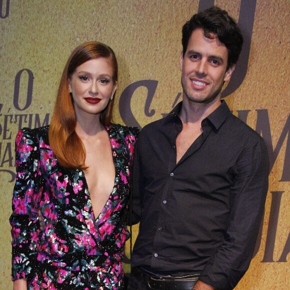 Marido de Marina Ruy Barbosa a presenteia com buquê por estreia de novela nesta segunda-feira, dia 12 de novembro de 2018