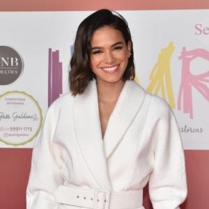 Bruna Marquezine apresenta ensaio do coral Jolie das crianças da ONG IKMR, no Instituto Neymar Jr, em São Paulo, em 26 de novembro de 2018