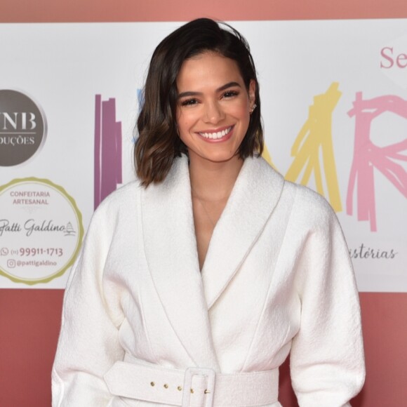 Bruna Marquezine apresenta ensaio do coral Jolie das crianças da ONG IKMR, no Instituto Neymar Jr, em São Paulo, em 26 de novembro de 2018