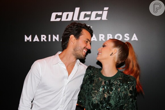 Marina Ruy Barbosa participa de evento da marca Colcci com o marido, Xandinho Negrão
