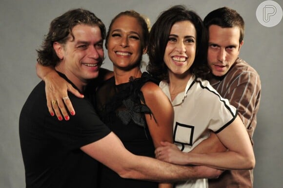 Andréa Beltrão e seus parceiros de cena no seriado 'Tapas & Beijos': Fernanda Torres, Fábio Assunção e Vladimir Brichta