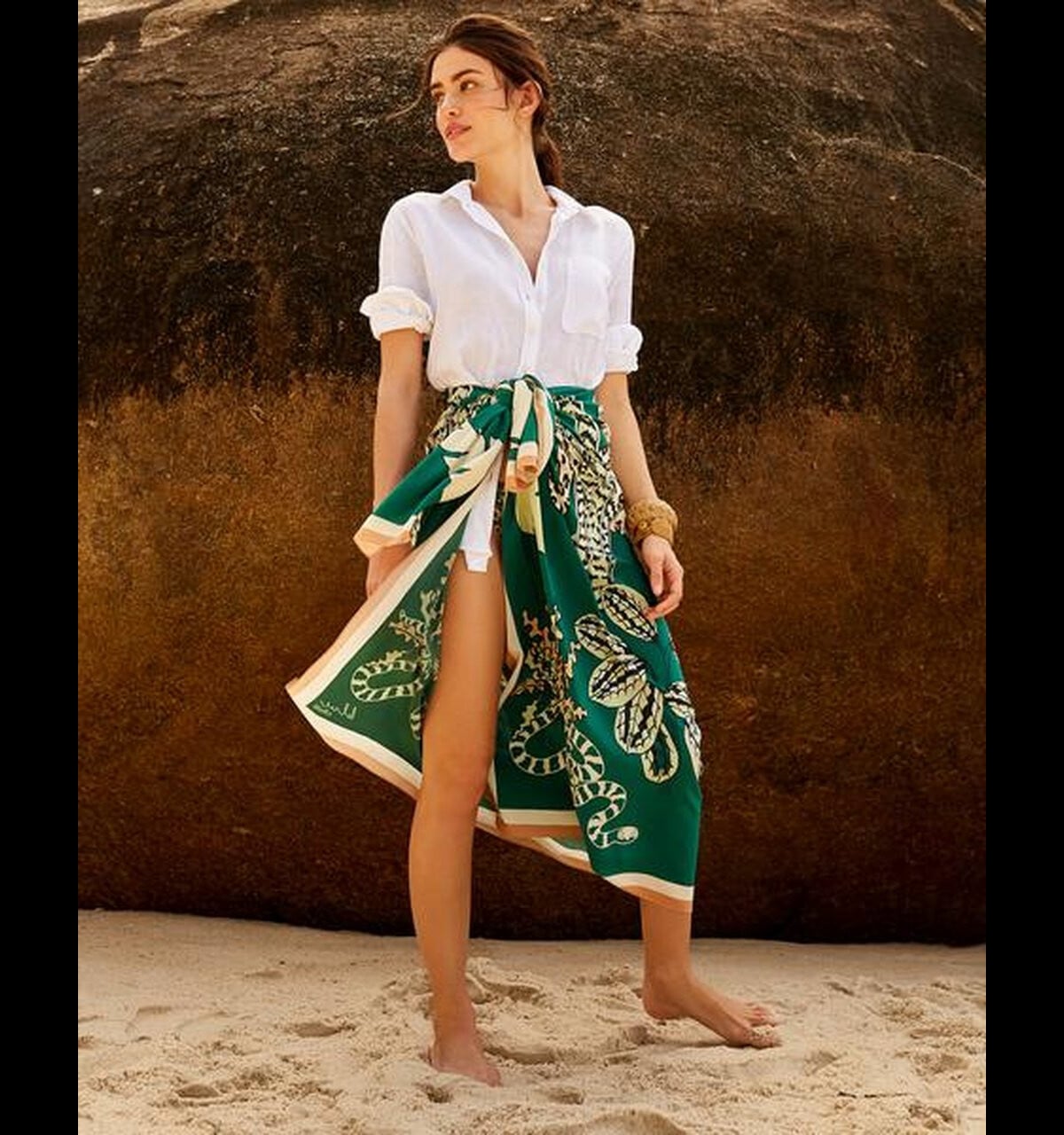 Foto: Camisa branca em look bem praiano - Purepeople