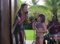 Dueto! Grávida, Ticiane Pinheiro canta com a filha Rafaella em karaokê. Vídeo!