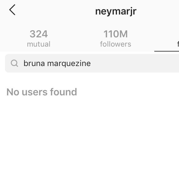 Neymar deixa de seguir Bruna Marquezine no Instagram