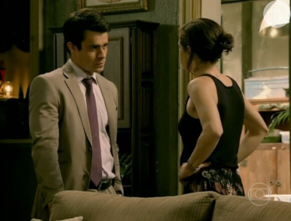 Fernando (Erom Cordeiro) e Cora (Drica Moraes) selam um pacto que pode ser muito perigoso, em 'Império', em 29 de setembro de 2014