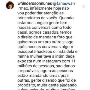 Whindersson Nunes responde seguidor após vazamento de foto de Luísa Sonza nua
