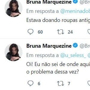 Bruna Marquezine respondeu Twitts de seguidores e se irritou com críticas