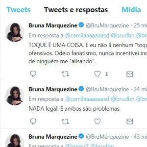 Depois de um tempo, Bruna Marquezine apagou os tweets