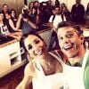Márcio Garcia posta selfie com a imprensa em seu Instagram no lançamento do projeto 'Vida funcional', ao lado da mulher Andréa Santa Rosa
