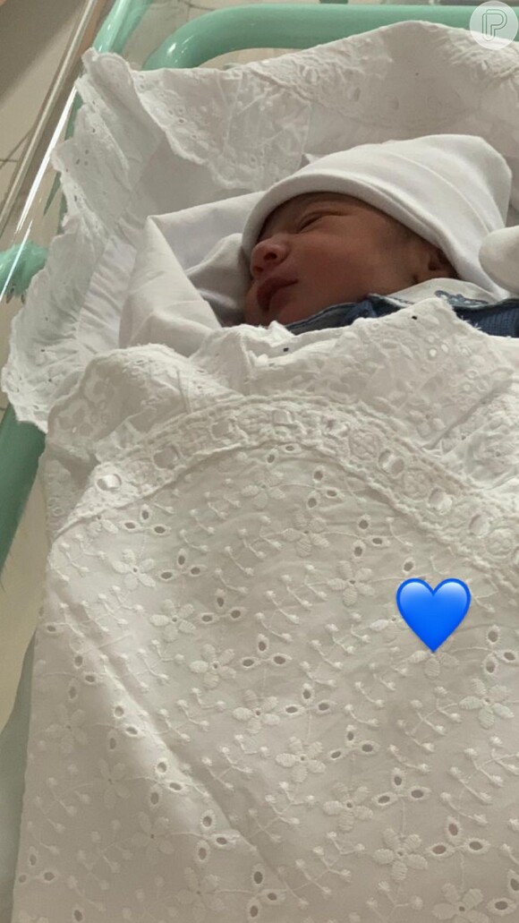 Filho de Felipe Araújo, Miguel nasceu em Vitória (ES) na segunda-feira, 11 de fevereiro de 2019